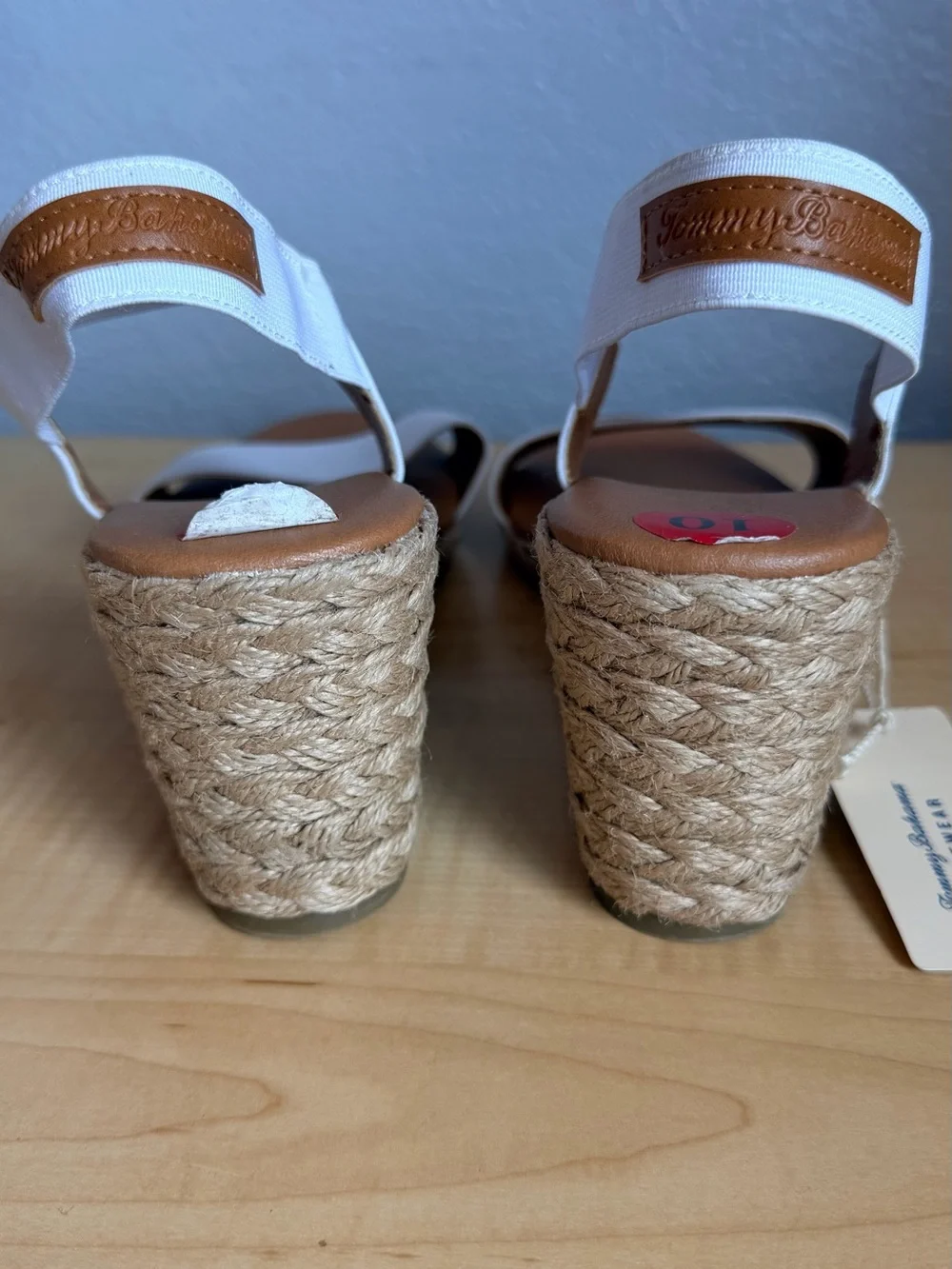 Tommy Bahama André Assous Allison Stretch-Linen Wedges White Sz 10